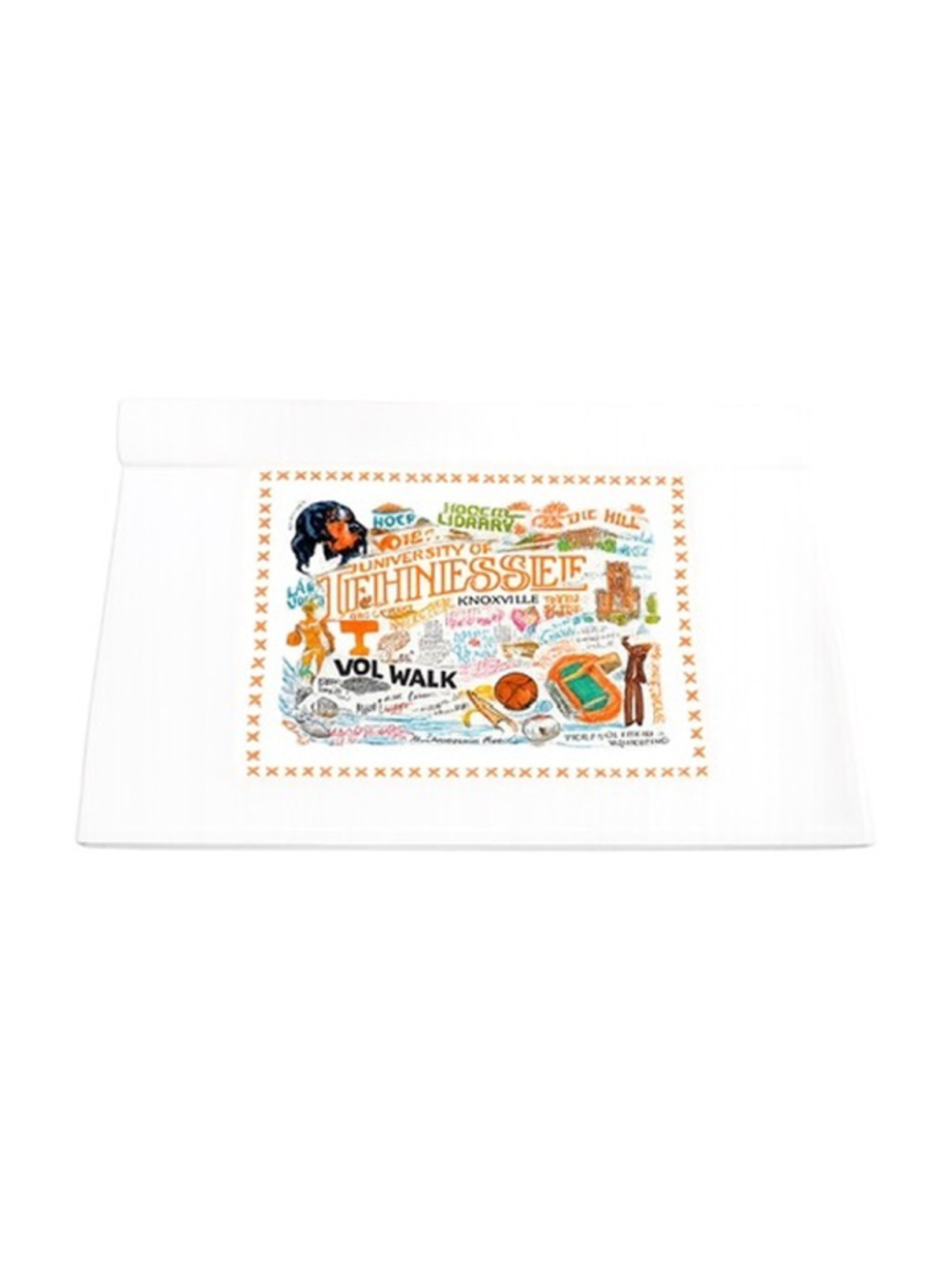 Catstudio UT Tennessee Volunteers Tea Towel Embroidered Cotton Dish Towel NEW